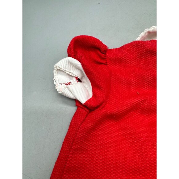 Vintage sassy by Miss Bea Savoy Baby Dress Red With Embroidered Ducks 3-6M READ - Picture 8 of 11